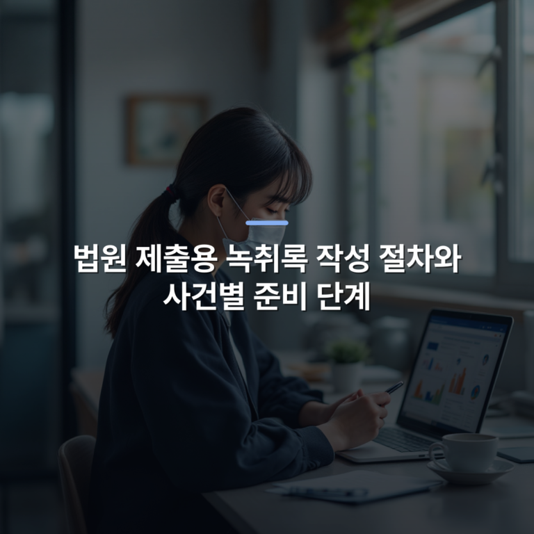 법원 제출용 녹취록 작성 절차와 사건별 준비 단계