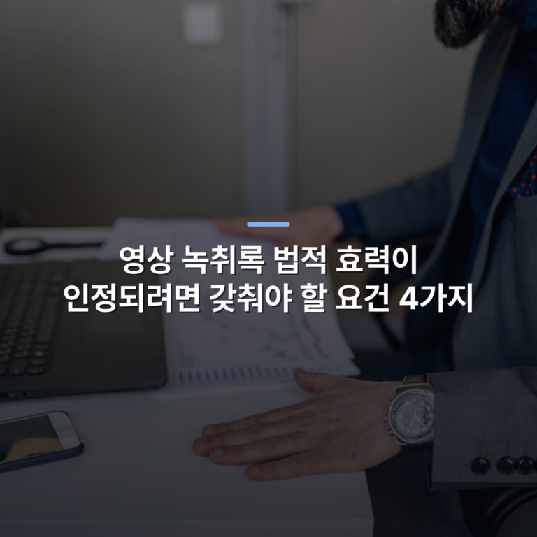 영상 녹취록 법적 효력이 인정되려면 갖춰야 할 요건 4가지 · 사진: Businessman analyzing charts and graphs at his desk with a laptop and smartphone.